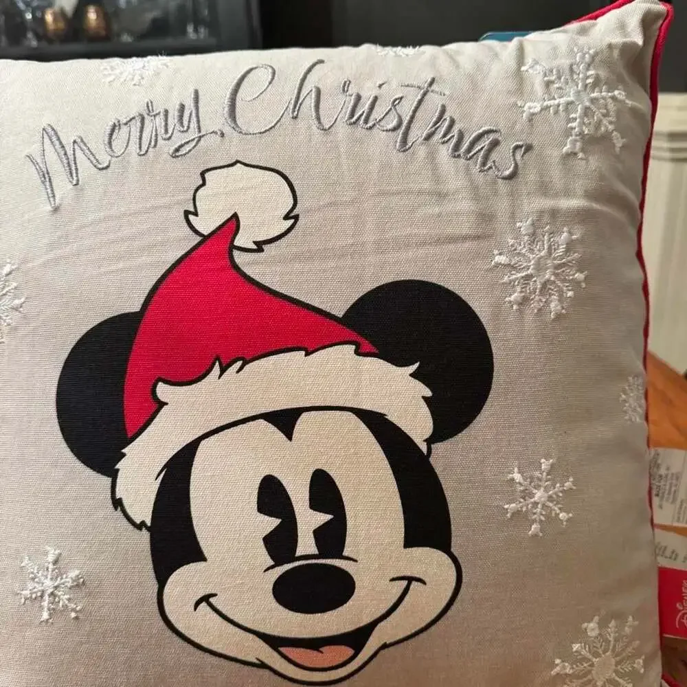 Disney Mickey Mouse Merry Christmas Decorative Throw Pillow